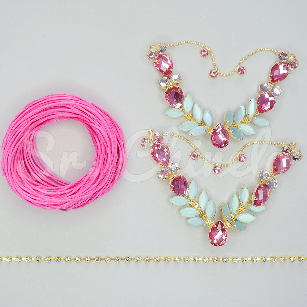 Kit Cabedal Sirena, Banhado, Rosa