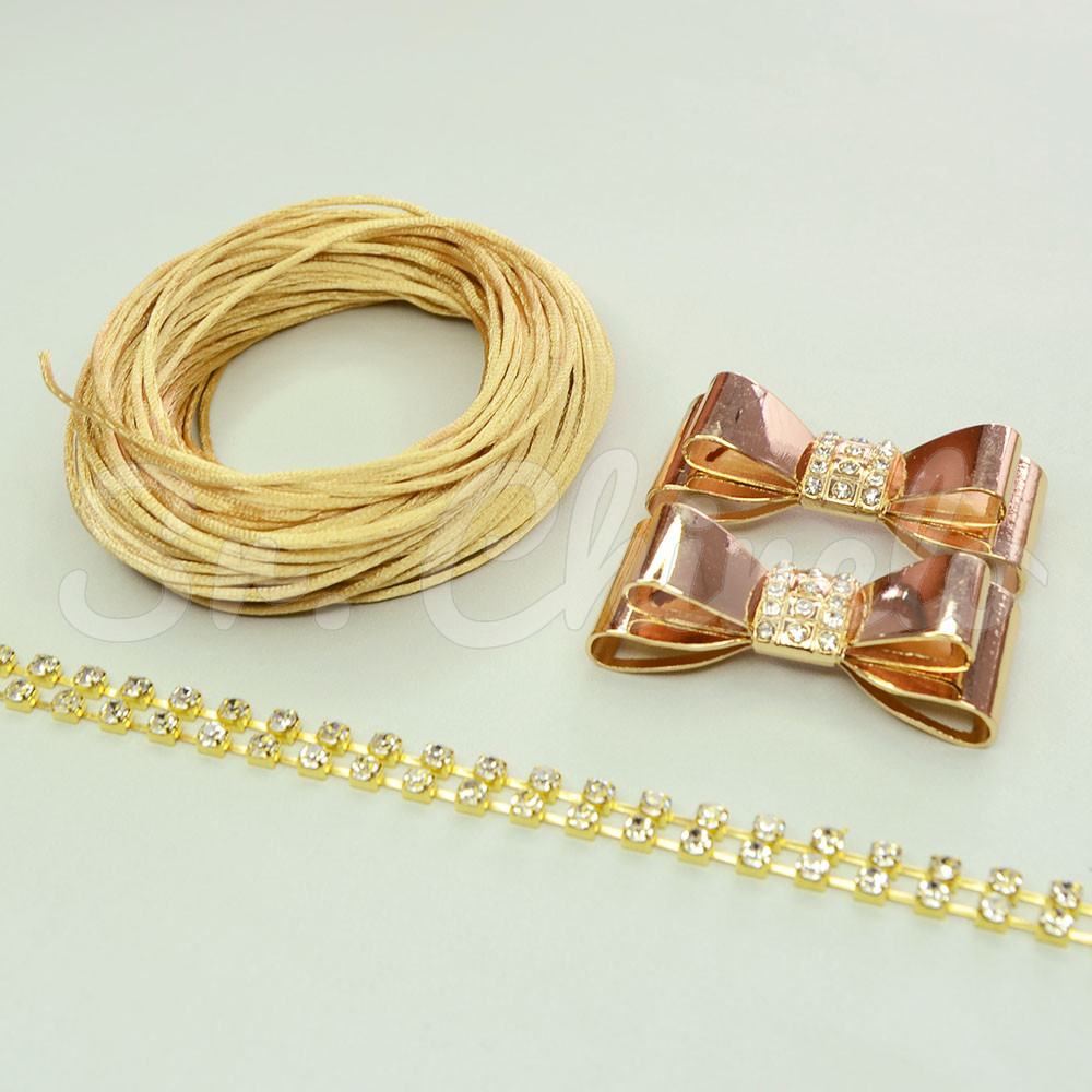Kit Piercing Laço, Dourado
