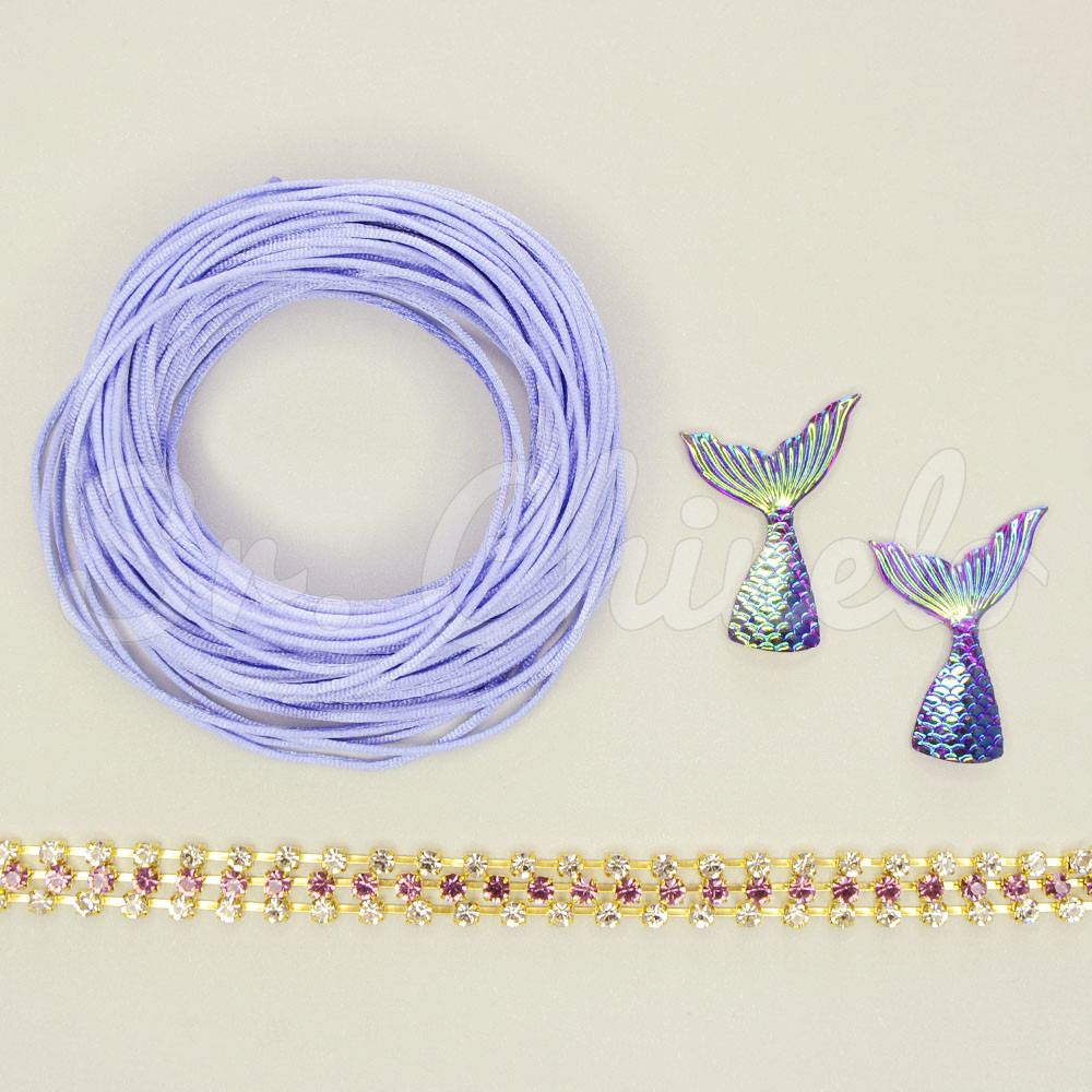 Kit Aplique Cauda de Sereia, Roxo