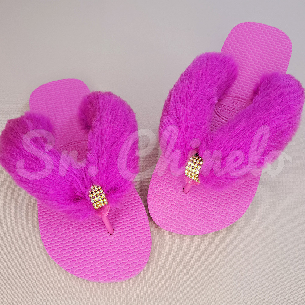 Kit Chinelufa Tiras Encapadas, Pink