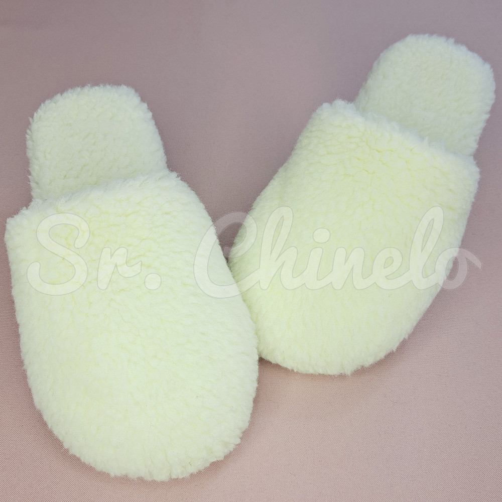 Kit Pantufa Unissex, Marfim