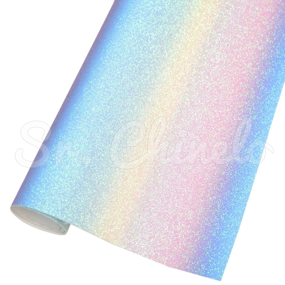 Lonita Glitter Fino, Arco-Íris Pastel, Azul/Lilás / Rosa/Amarelo