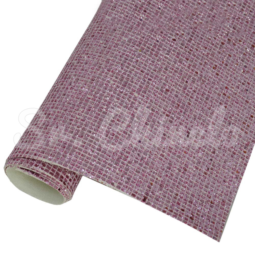 Lonita Glitter Quadriculado, Rosa Claro