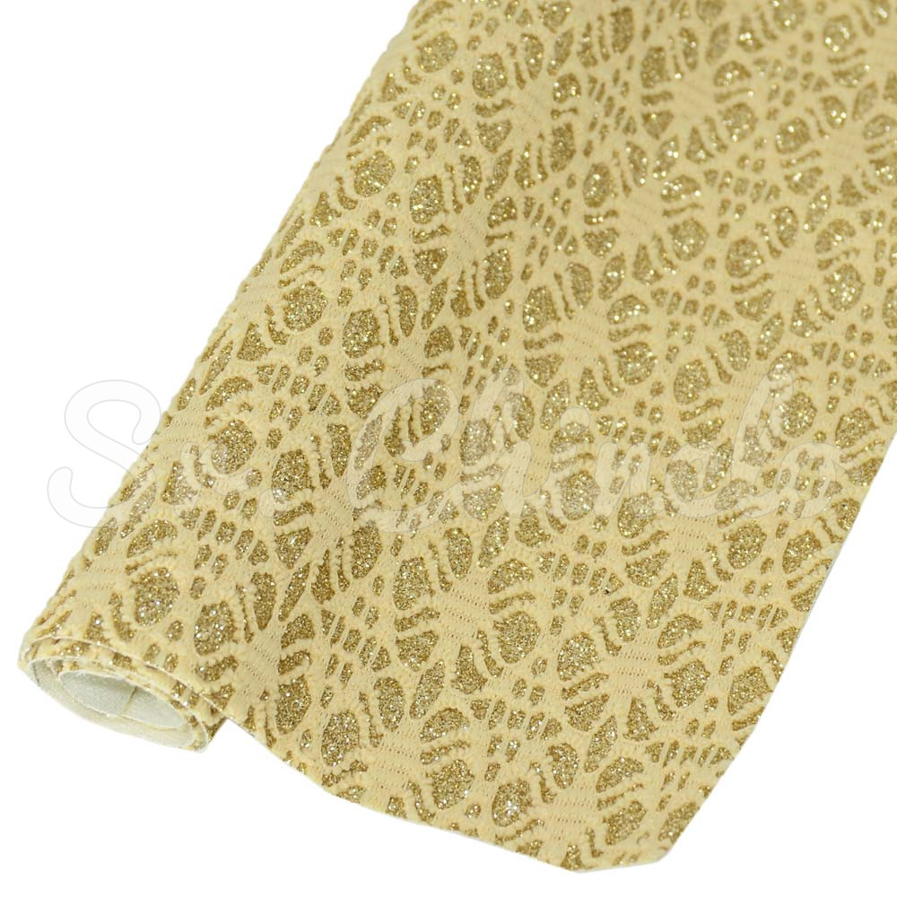 Lonita Glitter Rendado, Bege
