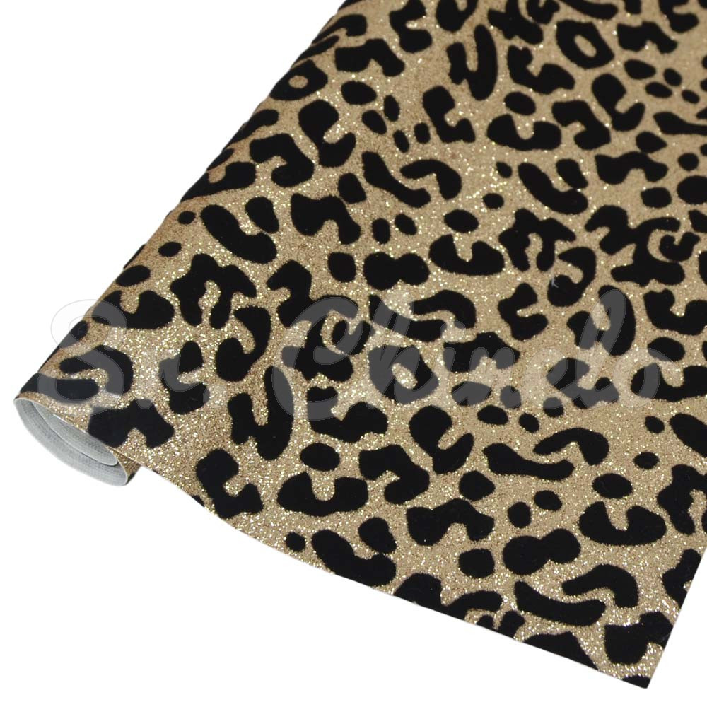 Lonita Glitter Fino Flocado, Onça, Ouro