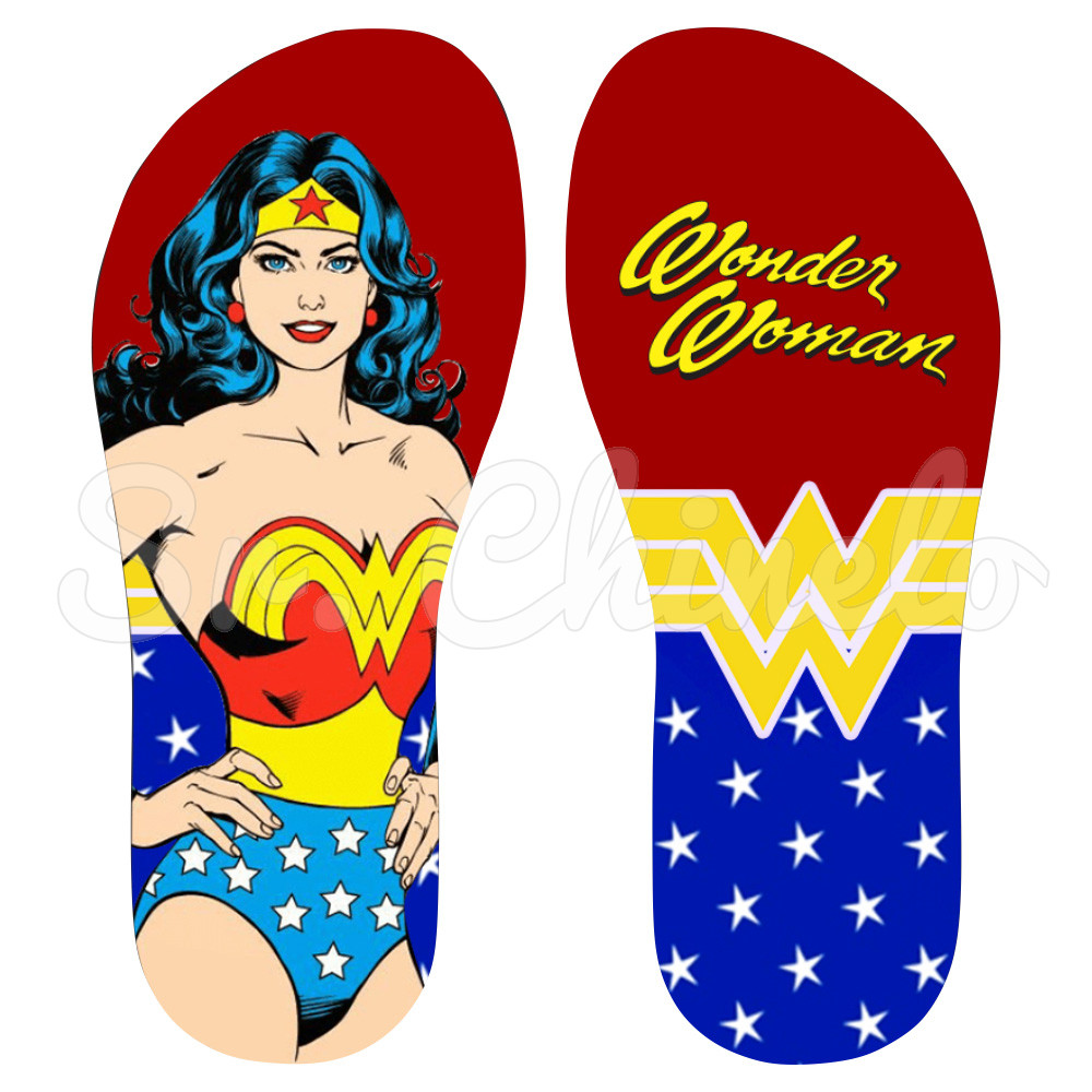 Lonita Sublimada, Mulher Maravilha, Vermelho/Amarelo/Azul