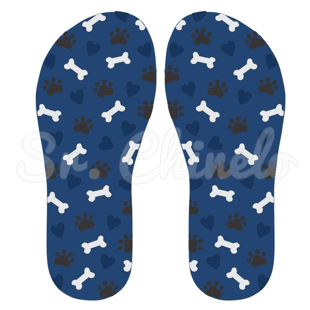 Lonita Sublimada, Patinhas e Ossinhos, Azul/Preto/Branco