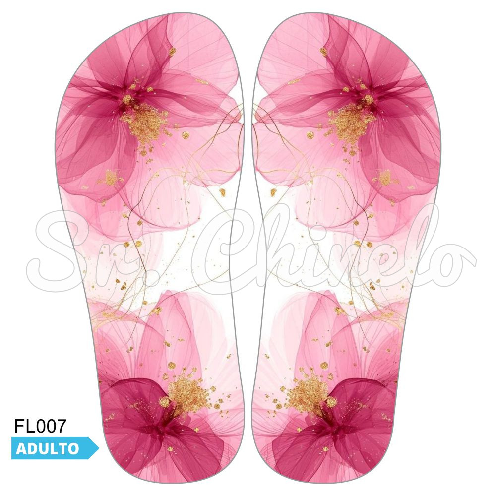 Lonita Sublimada, Floral, Rosa/Branco