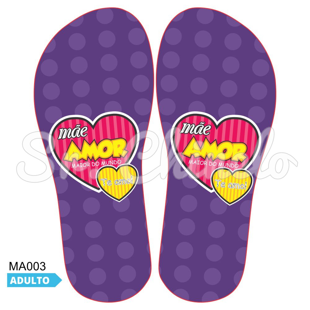 Lonita Sublimada, Mãe Amor Maior do Mundo, Roxo/Rosa/Amarelo
