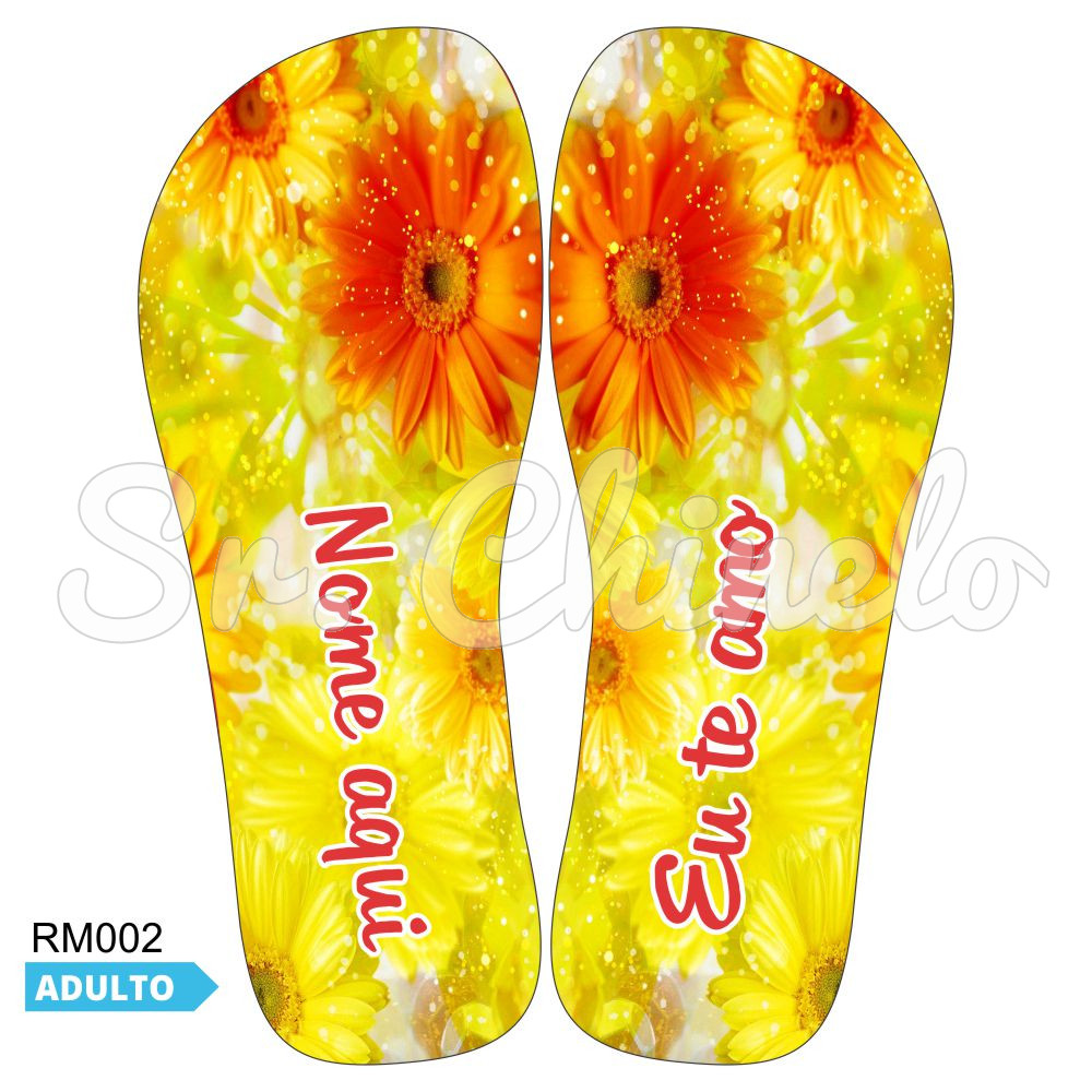 Lonita Sublimada, Adulto, Personalizada Nome, Girassol, Amarelo/Laranja