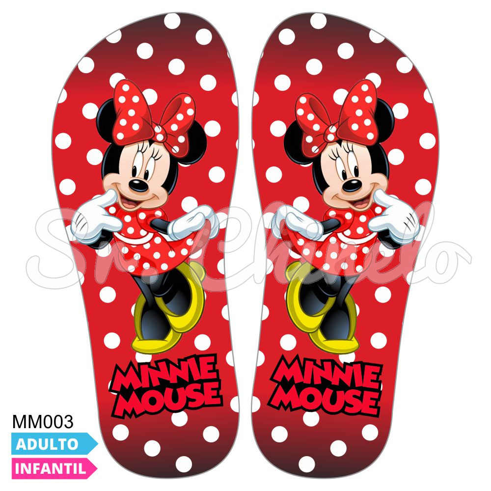 Lonita Sublimada, Minnie, Vermelho/Preto/Branco