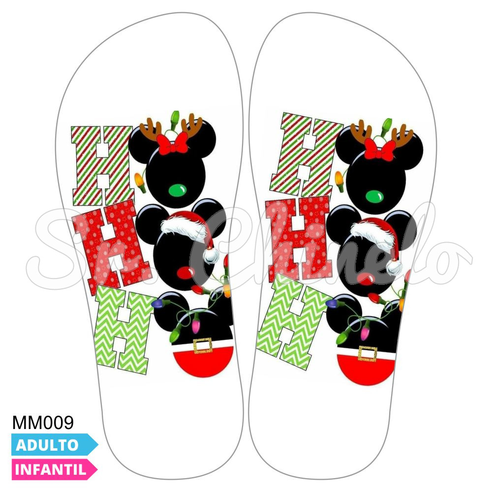 Lonita Sublimada, Natal Mickey HoHoHo, Preto/Verde/Branco