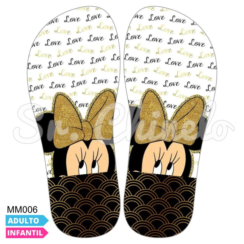 Lonita Sublimada, Minnie, Branco/Amarelo/Preto