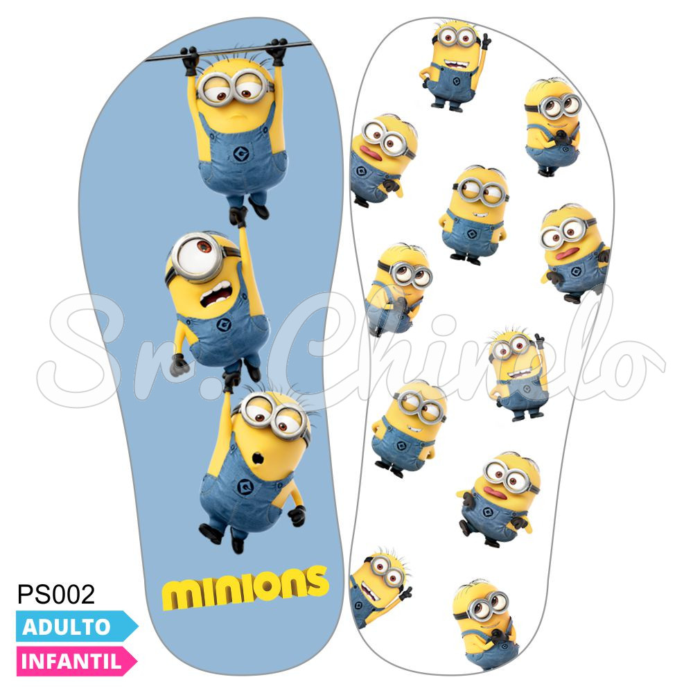Lonita Sublimada, Minions, Amarelo/Azul/Branco