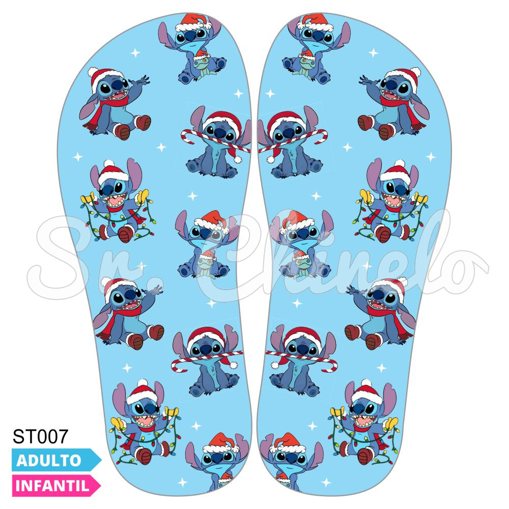 Lonita Sublimada, Natal Stitch, Azul