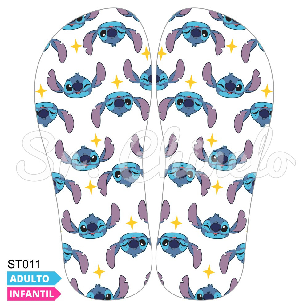 Lonita Sublimada, Stitch, Azul/Branco