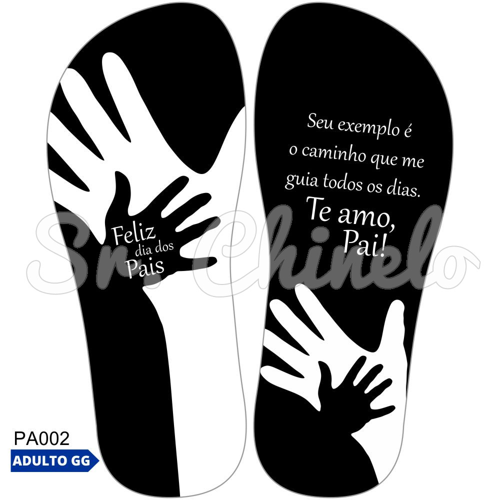 Lonita Sublimada, Adulto GG, Pai e Filho, Preto/Branco