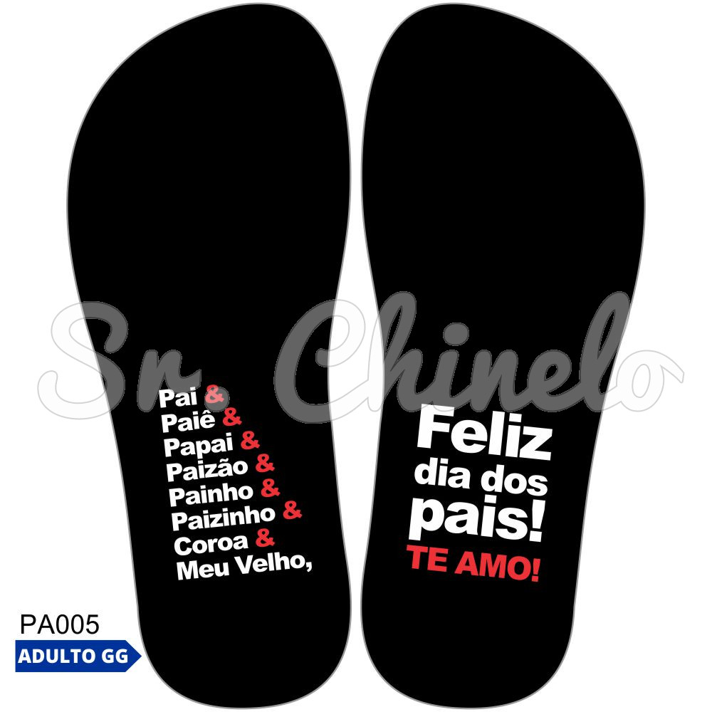 Lonita Sublimada, Adulto GG, Pai & Paiê &, Preto/Branco/Vermelho