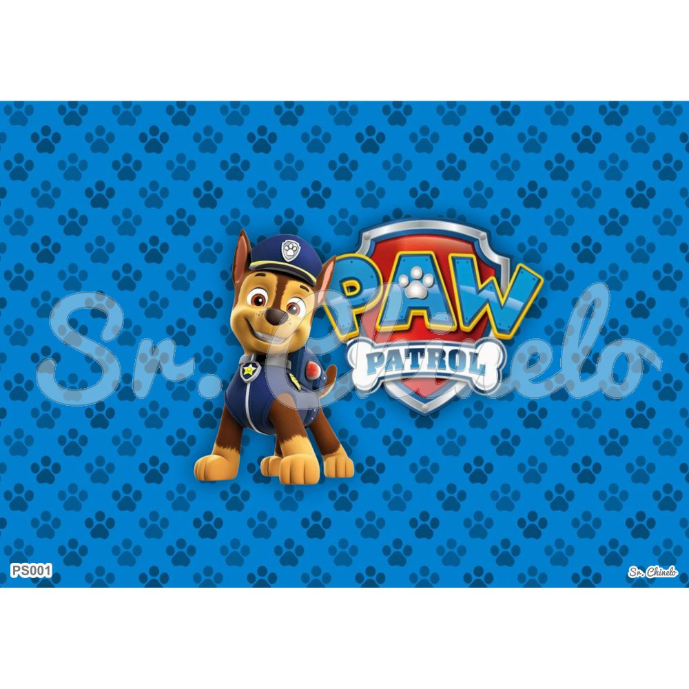 Estampa Sublimada, Patrulha Canina Chase, Azul