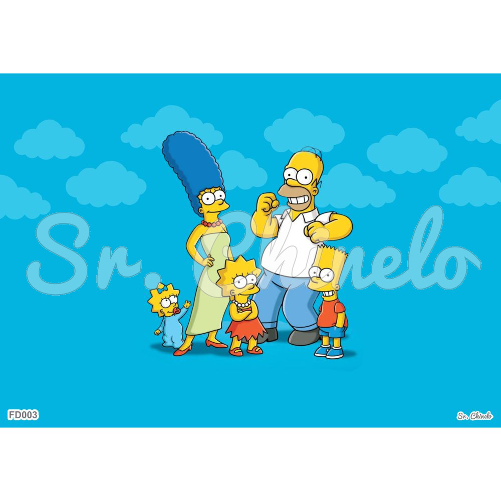 Estampa Sublimada, Simpsons, Azul