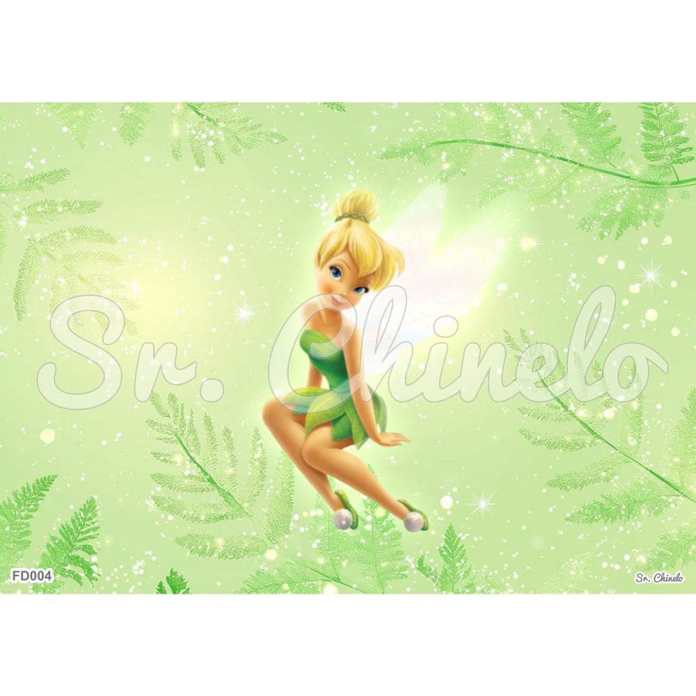 Estampa Sublimada, Tinker Bell (Sininho), Verde