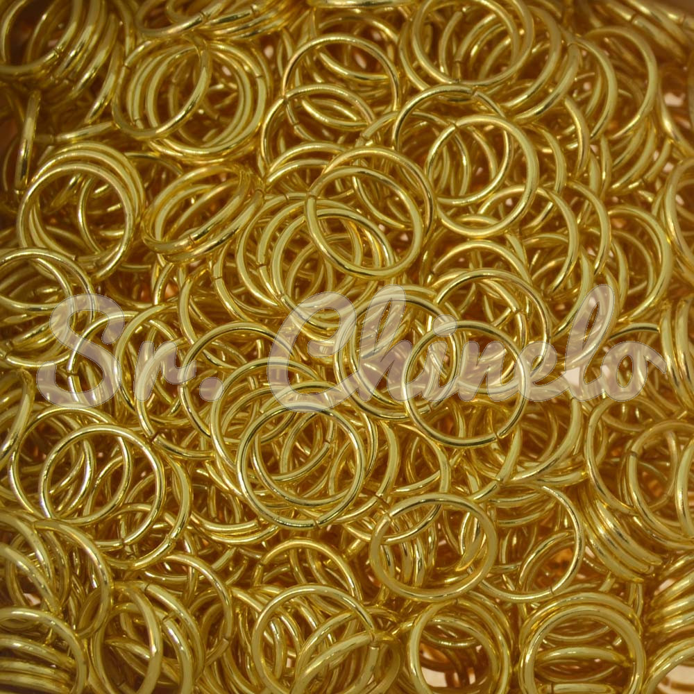 Argolinha de Metal, 10mm, Ouro