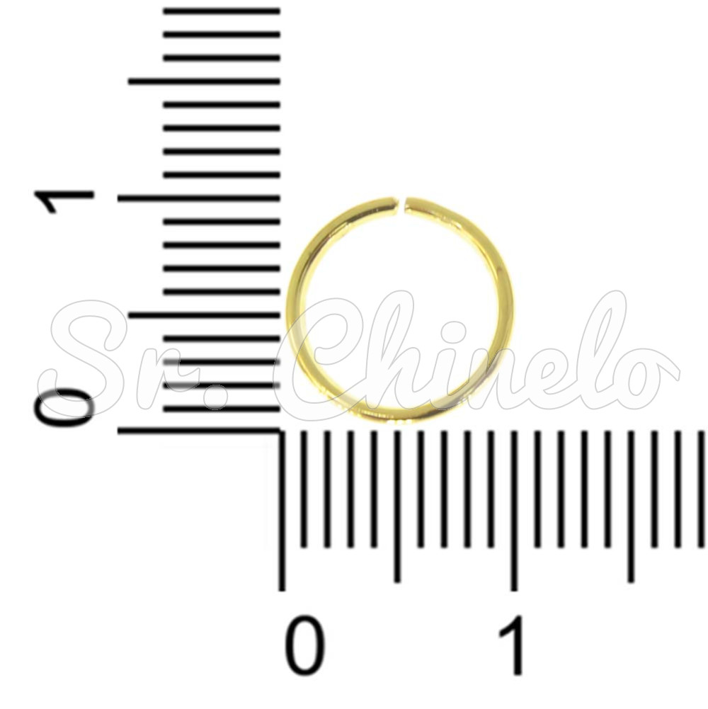 Argolinha de Metal, 10mm, Ouro