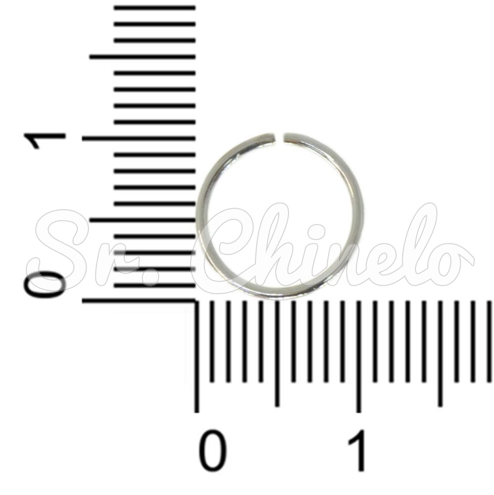 Argolinha de Metal, 10mm, Prata
