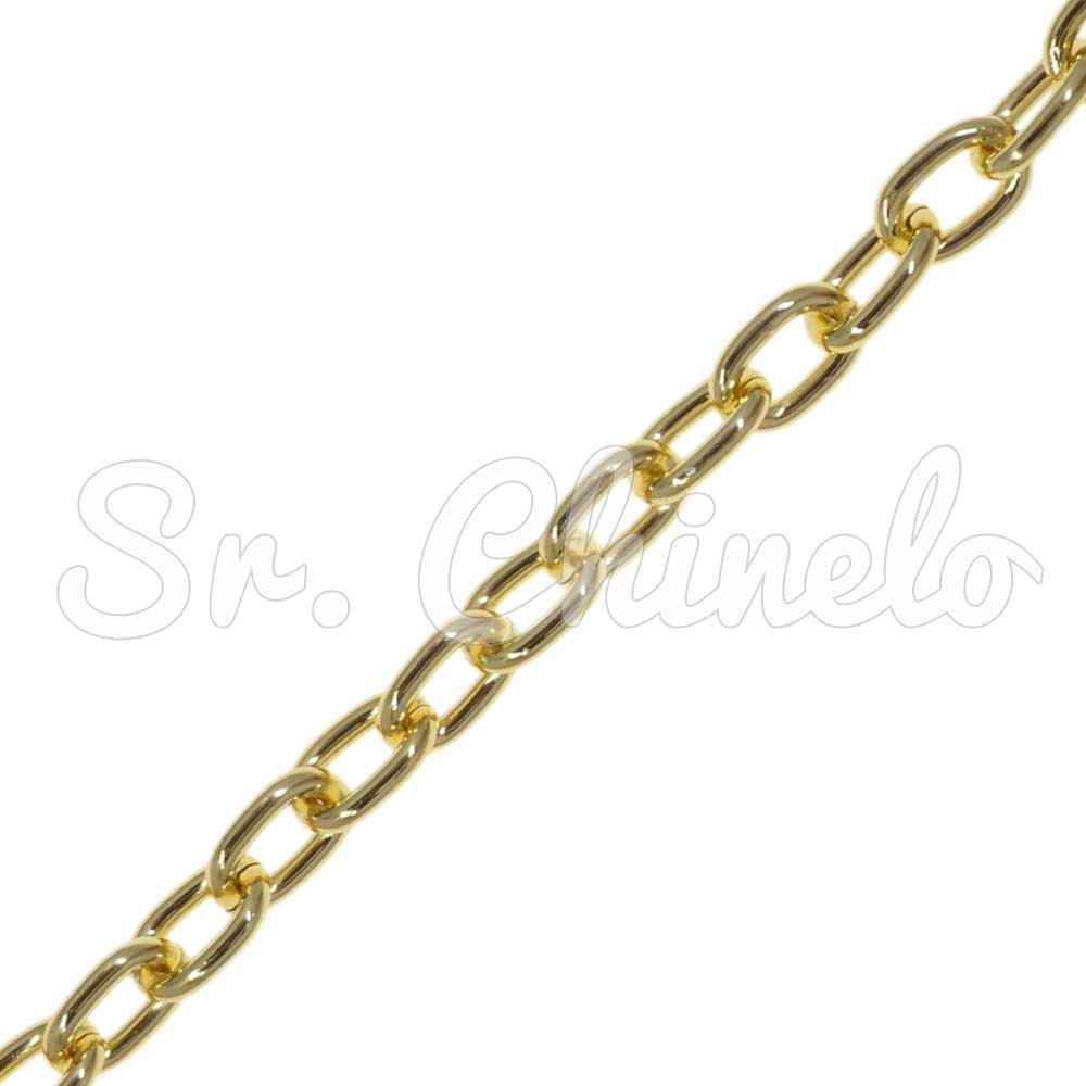 Corrente de Alumínio, Cartier, 2,5mm, Ouro