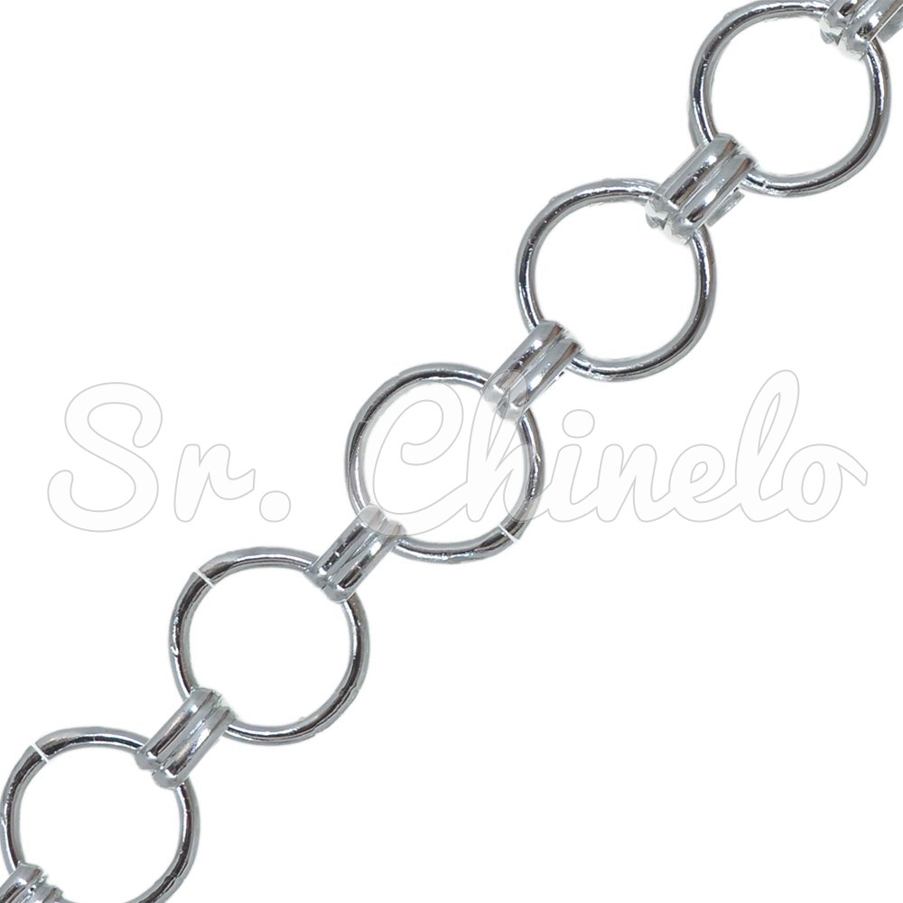 Corrente de Alumínio, Elo Português Fígaro, 3,5mm, Prata