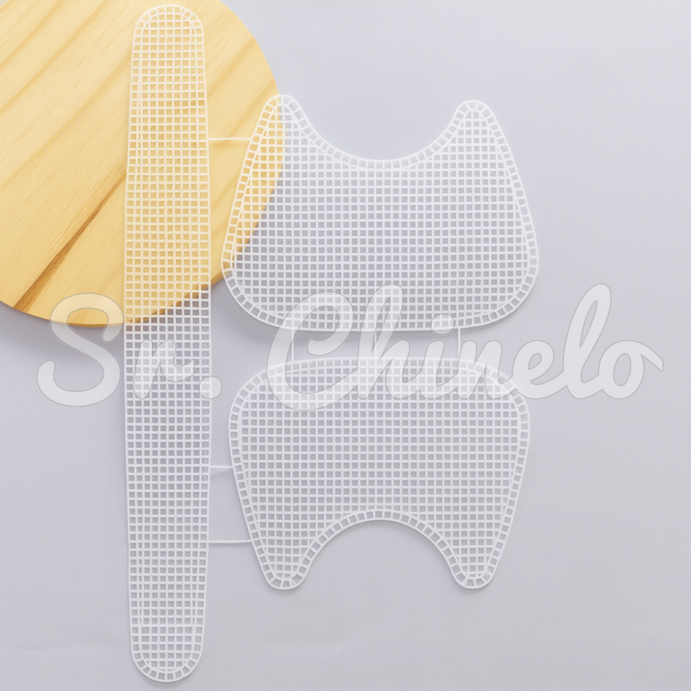 Malha Chenille para Bolsa, 22cm x 17cm, Branco
