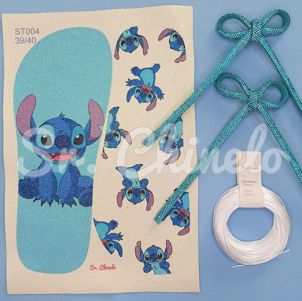 Kit Completo Stitch com Laço Meia Cana