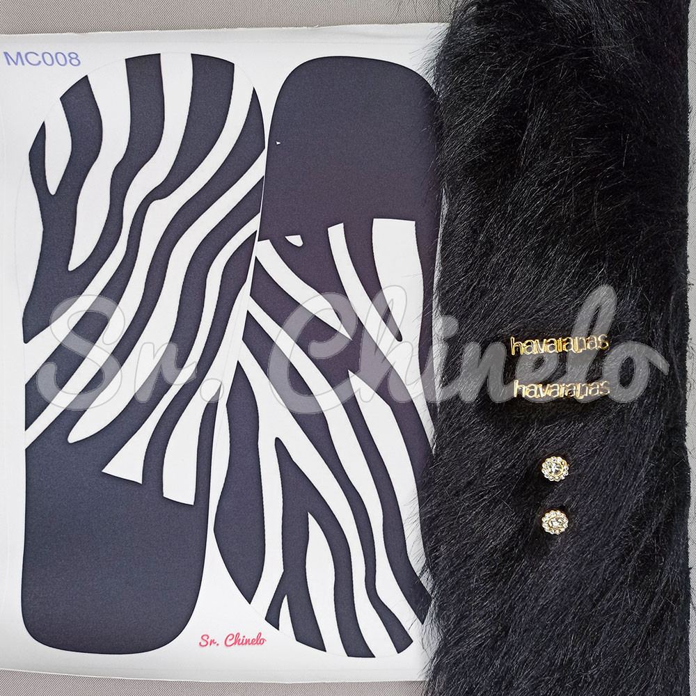 Kit Customização Completo - Modelo Inspiração DG com Lonita, Pelúcia e Piercings - Zebra