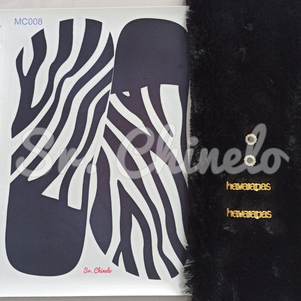 Kit Customização Completo - Modelo Inspiração DG com Lonita, Pelúcia e Piercings - Zebra