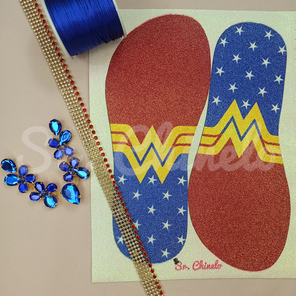 Lonita Sublimada, Mulher Maravilha, Vermelho/Amarelo/Azul