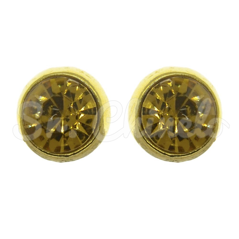 Piercing de Rebite, Ponto de Luz 8mm, Ouro, Light Colorado Topaz