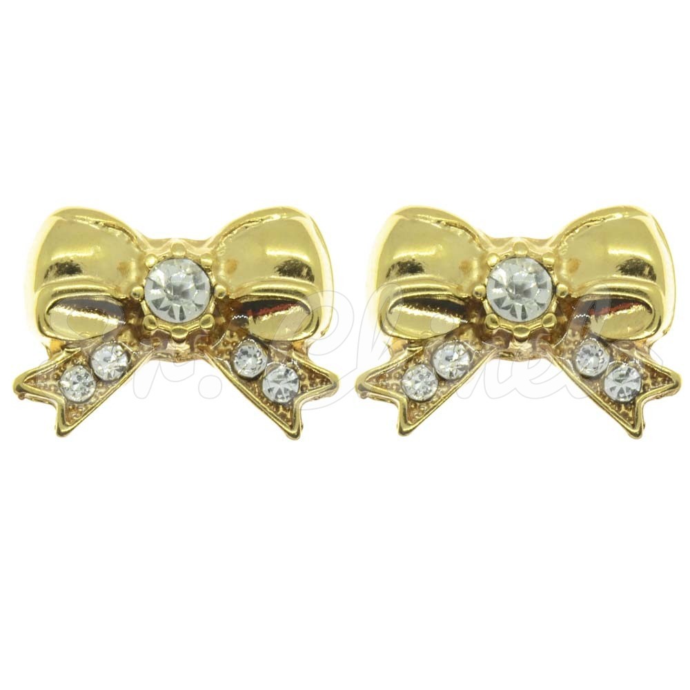 Piercing de Rebite, Laço, Ouro, Cristal