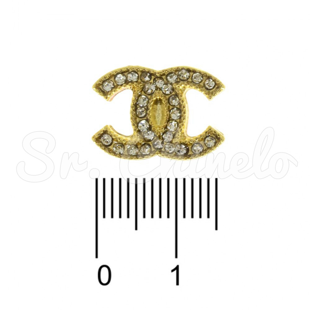 Piercing de Rebite, Chanel P, Ouro/Cristal