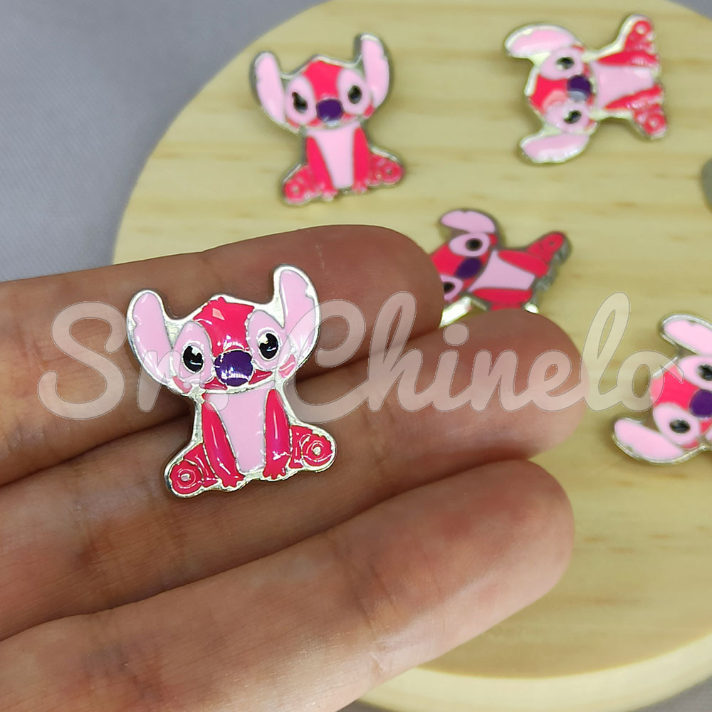 Piercing de Rebite, Stitch, Rosa Claro