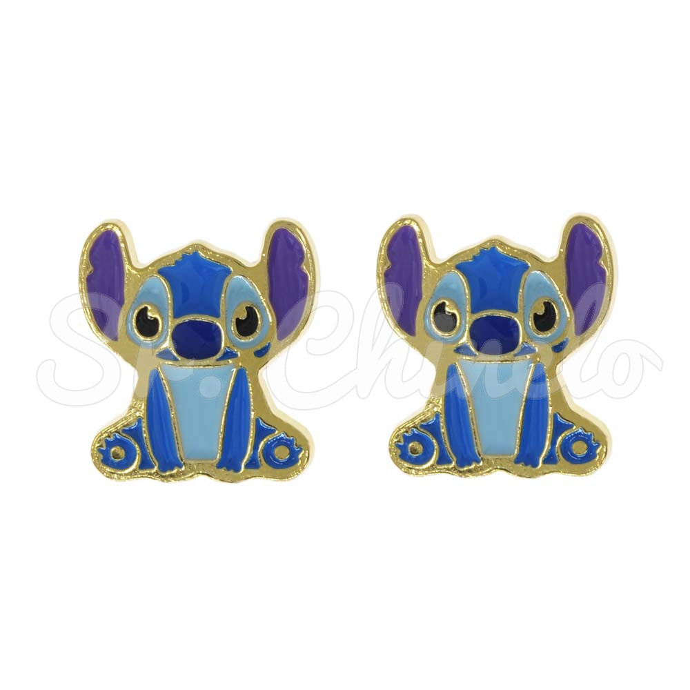 Piercing de Rebite, Stitch, Azul/Azul Claro/Roxo