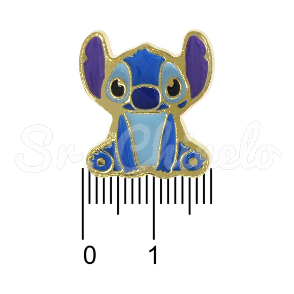 Piercing de Rebite, Stitch, Azul/Azul Claro/Roxo