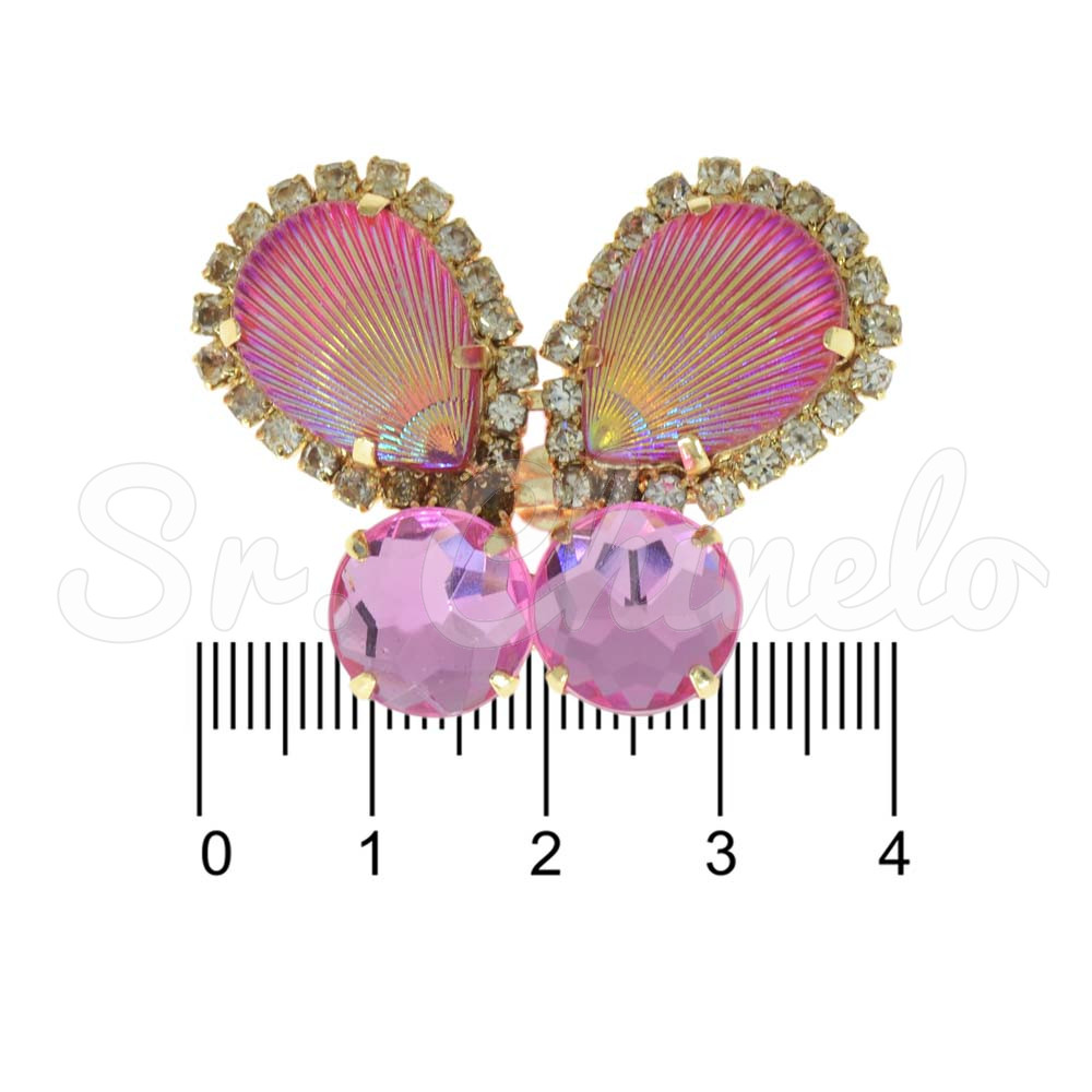 Piercing de Rebite, Banhado, Borboleta, Rosa