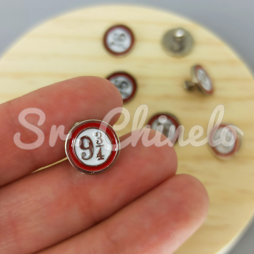 Piercing de Rebite, Plataforma 9 3/4, Branco/Vermelho