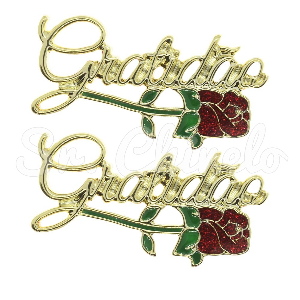 Piercing de Rebite, Gratidão, Vermelho com Glitter