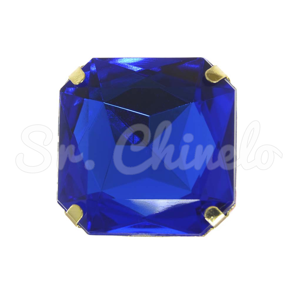 Piercing de Rebite, Quadrado, Azul