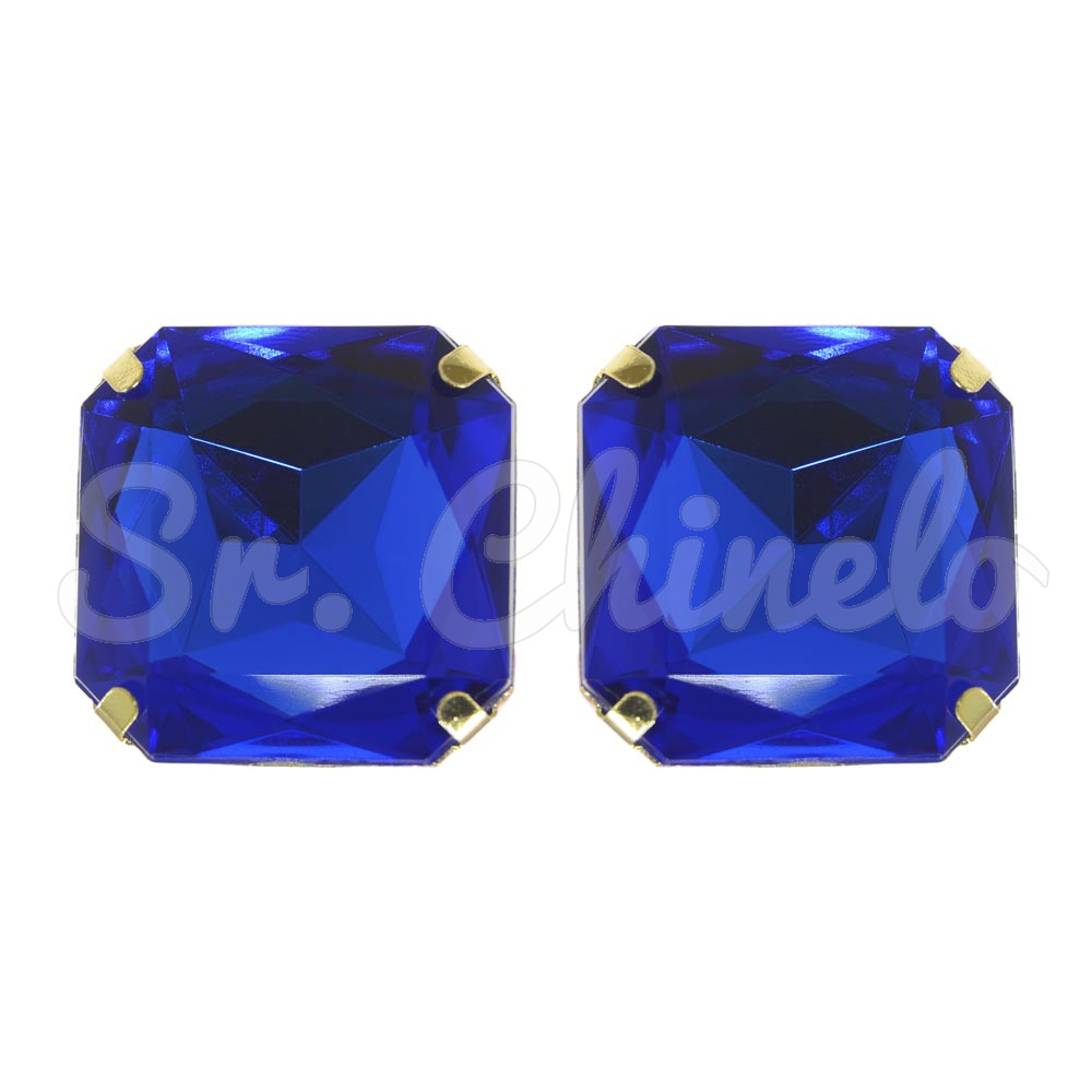 Piercing de Rebite, Quadrado, Azul