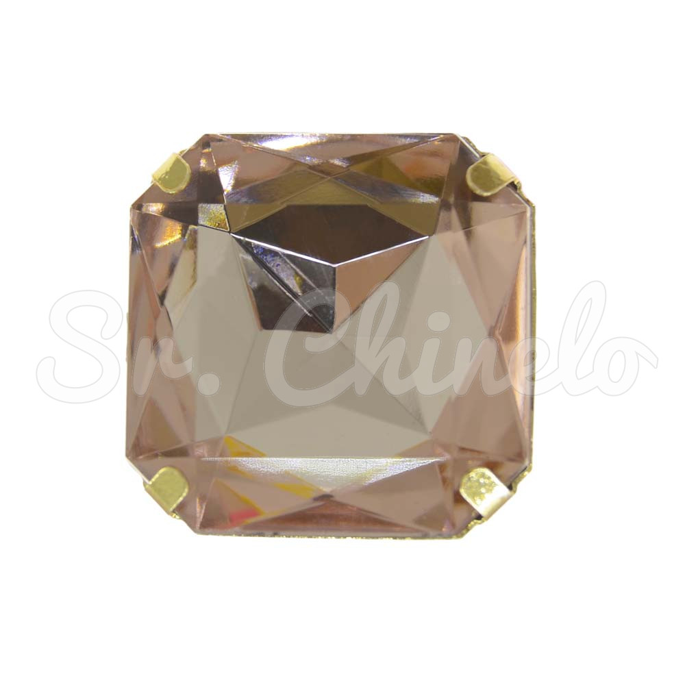 Piercing de Rebite, Quadrado, Rosa Vintage