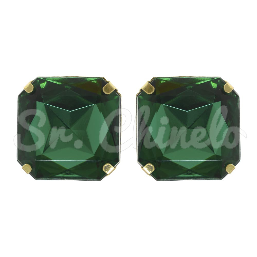 Piercing de Rebite, Quadrado, Verde