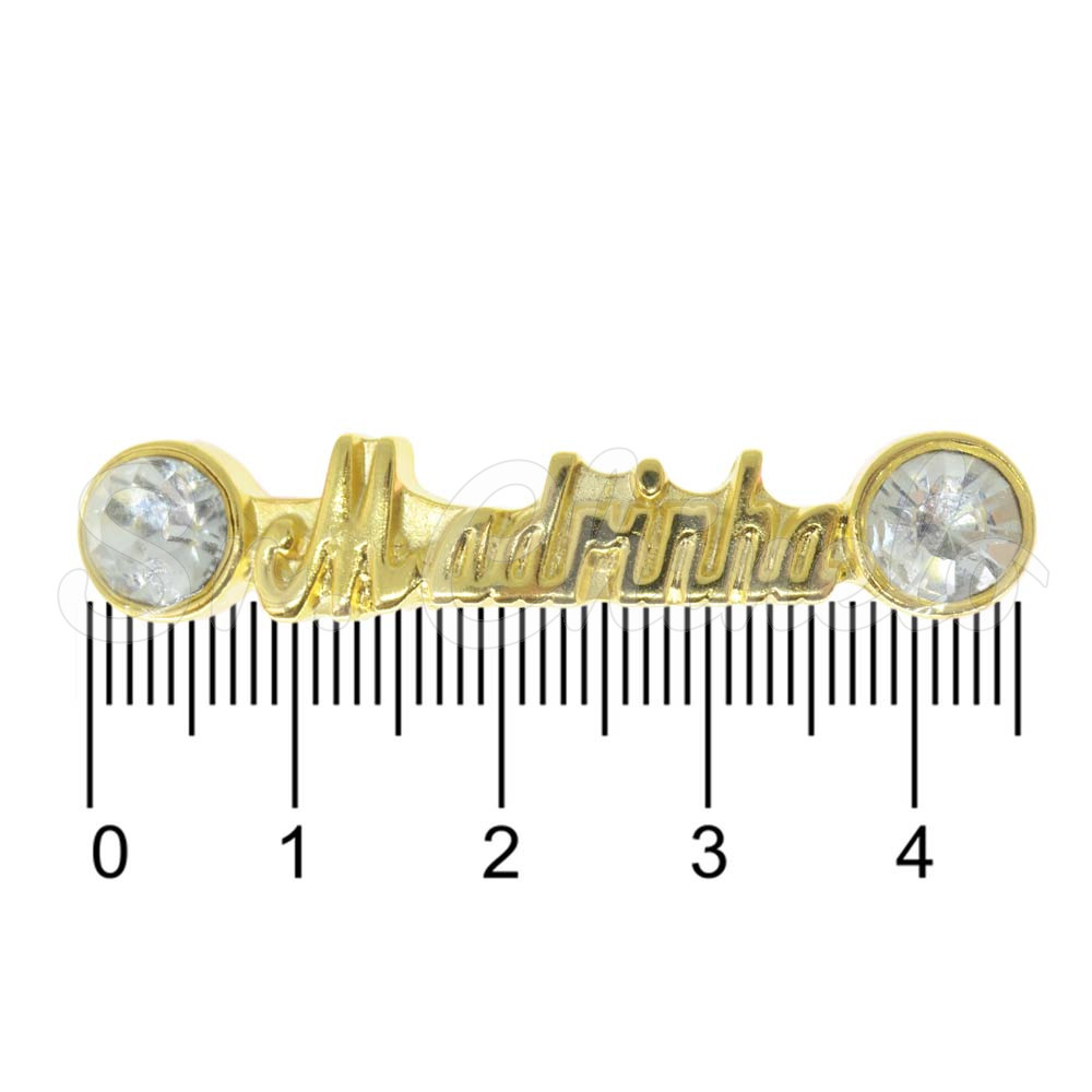 Piercing de Rebite, Madrinha, Ouro, Cristal