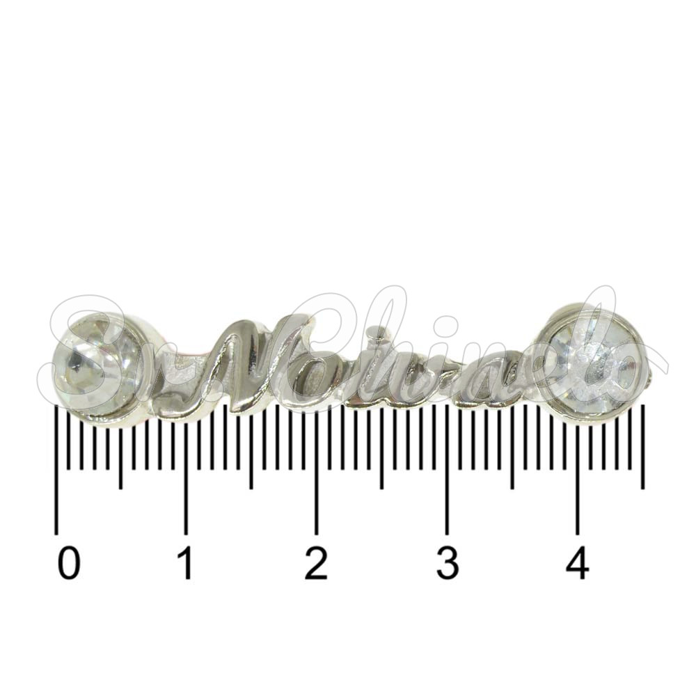 Piercing de Rebite, Noiva, Prata, Cristal